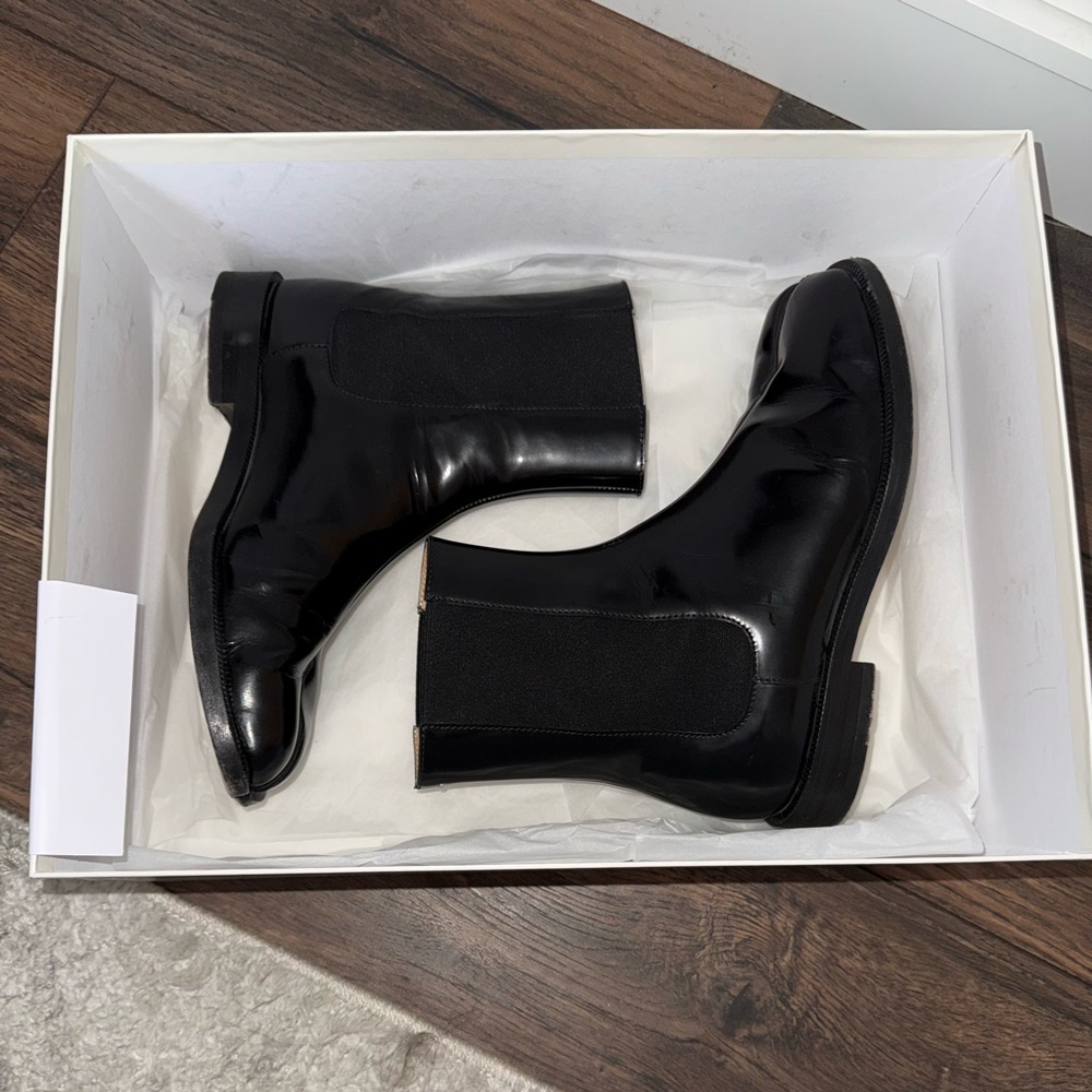Maison Margiela Tabi Ankle Boots Flat Black, 36
